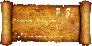 Possert Zelmira névjegykártya